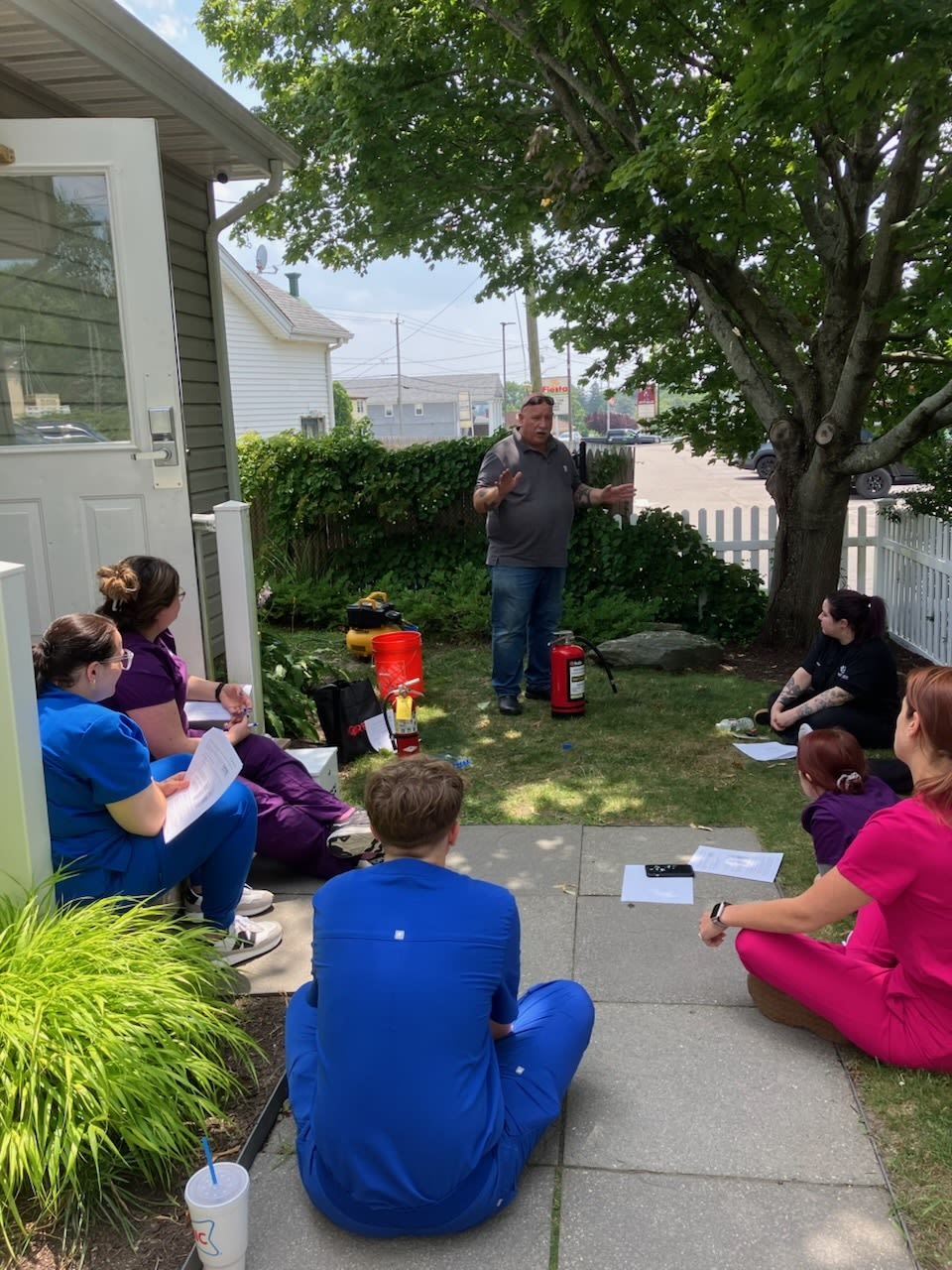 Fire Safety Training Day at Spinnaker Veterinary Clinic